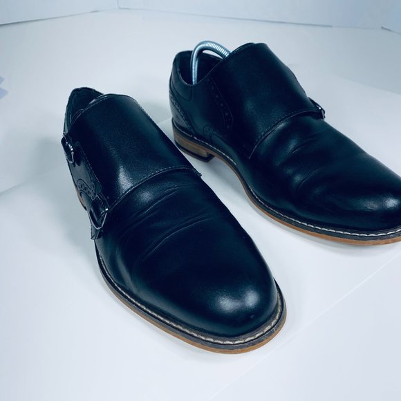 Bar III Jesse Monk-strap Leather Oxfords Black Size 10.5 Wide main image 5